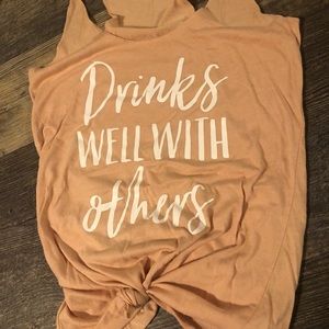 Drinks well with others Bella canvas tank top small